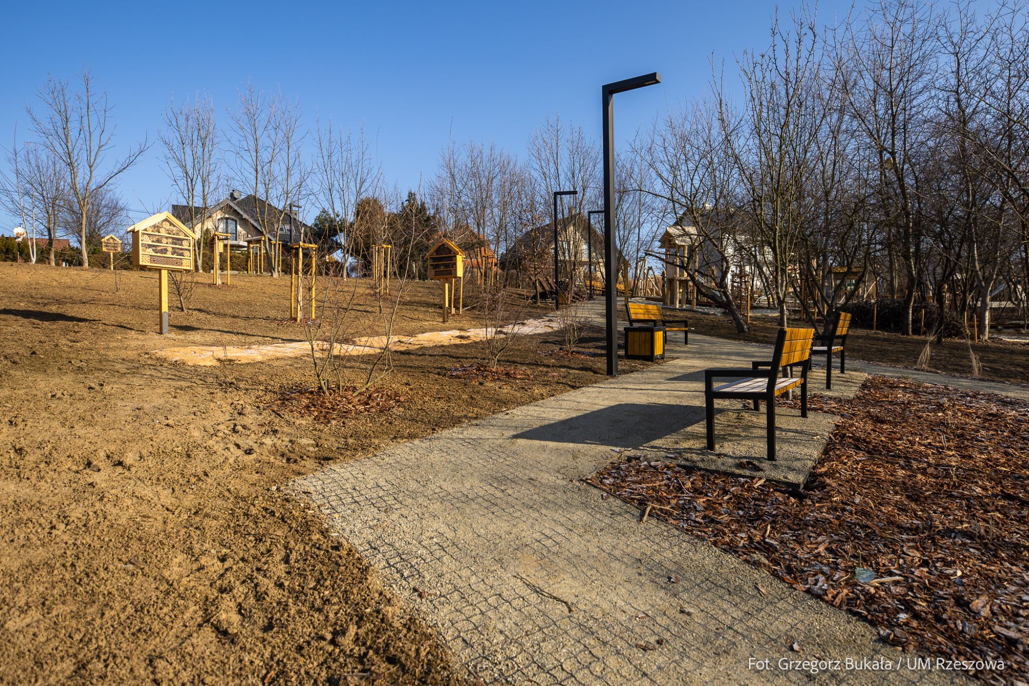 zdjęcie nowego parku w rejonie ulic Gajowej i Szkolnej w Rzeszowie, fot. Grzegorz Bukała, Urząd Miasta Rzeszowa